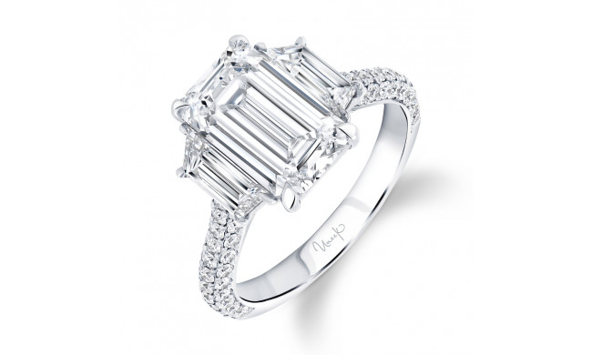 Uneek Signature Emerald Diamond Engagement Ring - R061EMU
