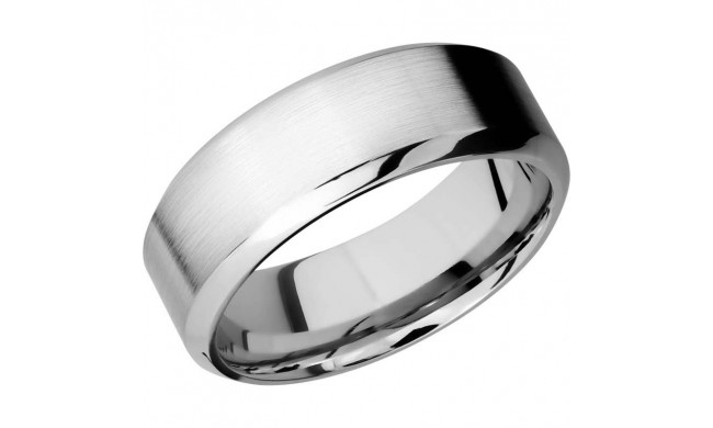 Lashbrook Cobalt Chrome 8mm Men's Wedding Band - CC8HB+SATIN_POLISH