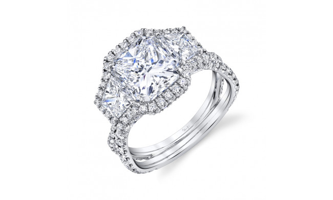 Uneek Radiant Diamond Engagement Ring - LVS1065