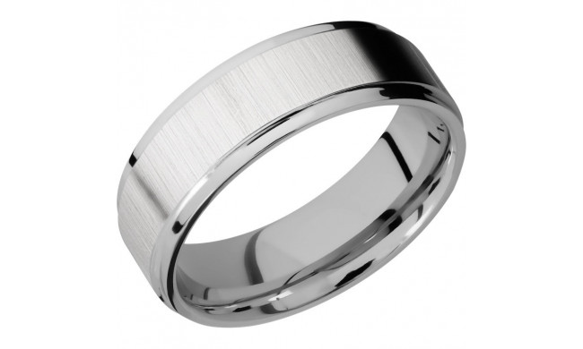 Lashbrook Titanium 7mm Men's Wedding Band - 7FGE+CROSS+SATIN_POLISH