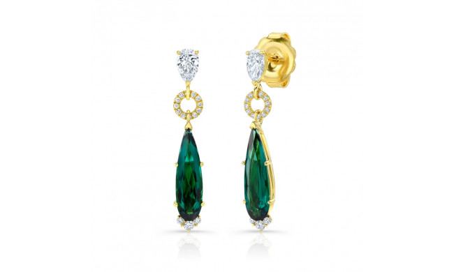 Uneek Indicolite Tourmaline Diamond Earrings - ER002INTOURU