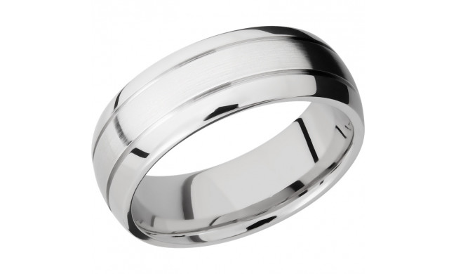 Lashbrook Cobalt Chrome 8mm Men's Wedding Band - CC8D2.5+SATIN_POLISH