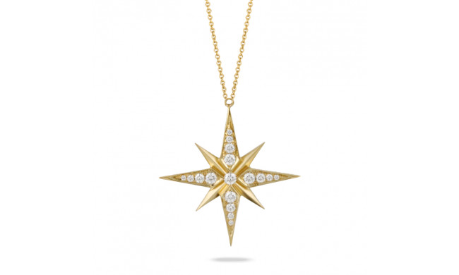 Doves Celestia 18k Yellow Gold Diamond Necklace - N9946