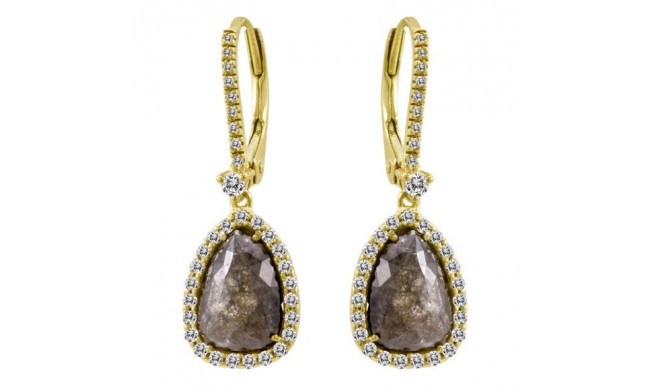 Meira T 18k Yellow Gold Rough Diamond Drop Earrings