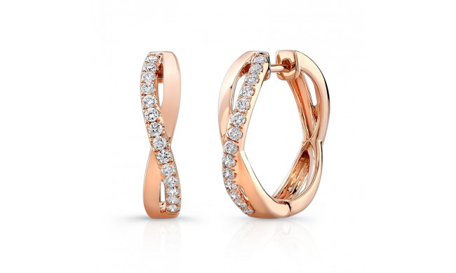 Uneek Hoop Diamond Earrings - LVEW691R