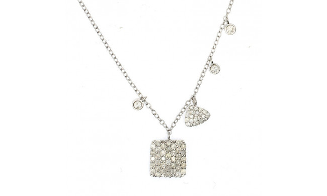 Meira T White Gold Shape Charmed Necklace