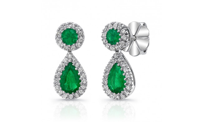 Uneek Emerald Diamond Earrings - LVEMT1770E