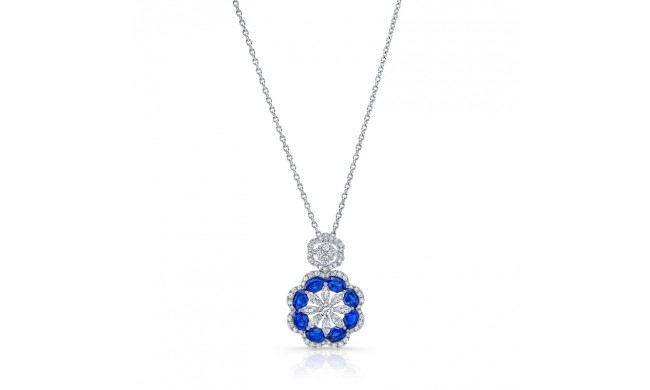 Uneek Blue Sapphire and Diamond Pendant - LVPLG3387S