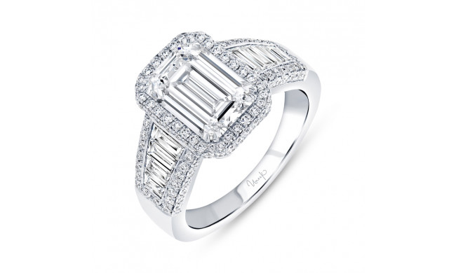 Uneek Signature Emerald Cut Diamond Engagement Ring - R058ECU