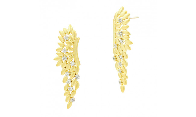 Freida Rothman Fleur Bloom Empire Angel Wing Earrings - FBPYZE40-14K