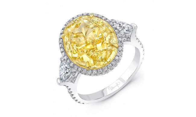 Uneek Fancy Yellow Diamond Engagement Ring - R010U
