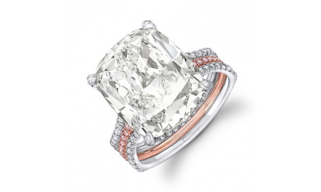 Uneek Cushion Cut Diamond Engagement Ring - LVS1066