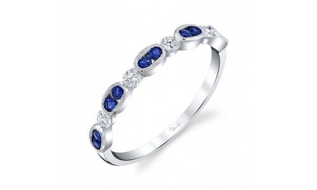 Uneek Blue Sapphire Diamond Fashion Ring - LVBMI2065S