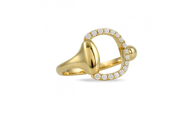 Doves Equestrian 18k Yellow Gold Diamond Ring - R9733