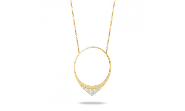 Doves Fibonacci 18k Yellow Gold Diamond Necklace - N7820
