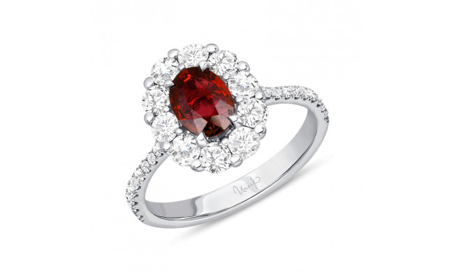 Uneek Oval Ruby Diamond Engagement Ring - LVS1015OVRU