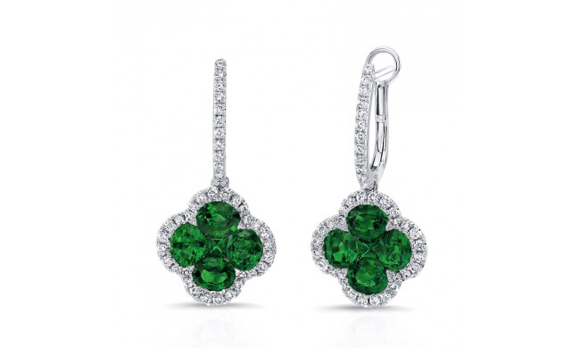 Uneek Emerald Diamond Earrings - LVELG2894E
