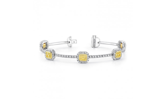 Uneek Princess-Cut Fancy Yellow Diamond Bracelet - LBR105