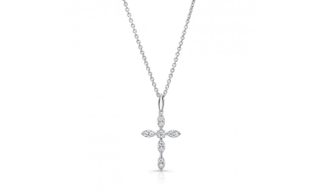 Uneek Petite Cross Diamond Pendant - LVNWC824W