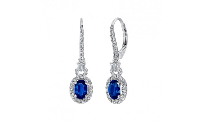 Uneek Oval Sapphire Diamond Earrings - LVERI294S