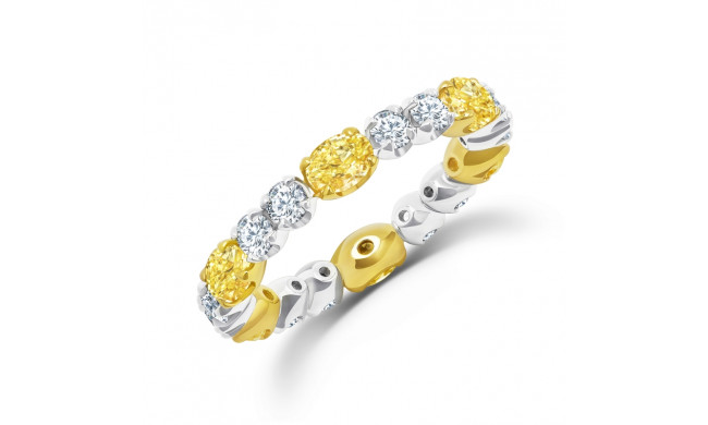 Uneek Yellow Diamond Eternity Band - LVBE167OVFY3RD