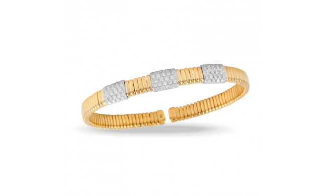 Doves Diamond Fashion 18k White Gold Bangle Bracelet - B9163