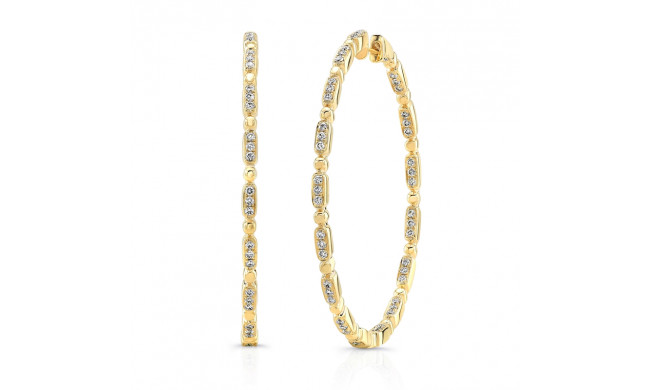 Uneek Rodeo Inside-Out Diamond Hoop Earrings - LVEW4993Y