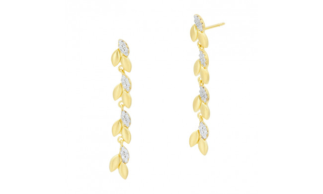 Freida Rothman Sparkling Petals Linear Earrings - AHPYZE16-14K