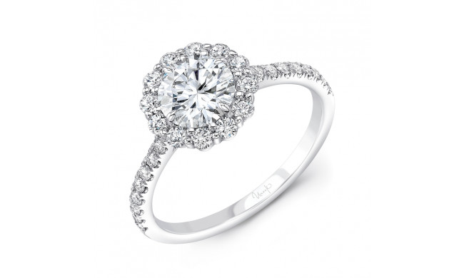 Uneek Round Diamond Halo Engagement Ring - R022RDU