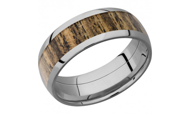 Lashbrook Titanium Hardwood 8mm Men's Wedding Band - HW8D15_BOCOTE+POLISH