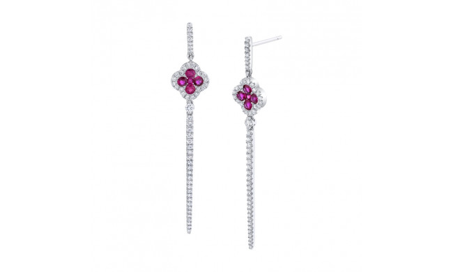 Uneek Ruby Diamond Earrings - LVECF385RU