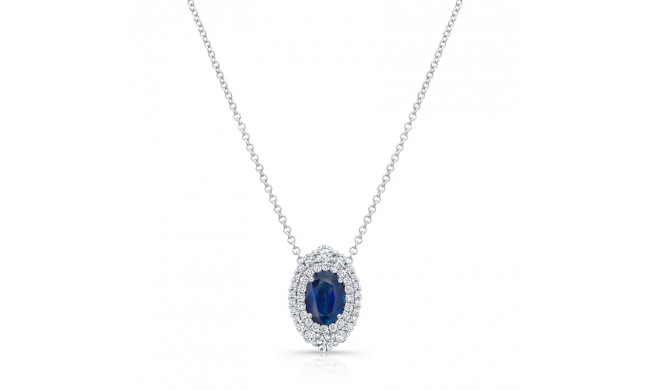 Uneek Oval Blue Sapphire Pendant - PN233OVBSU