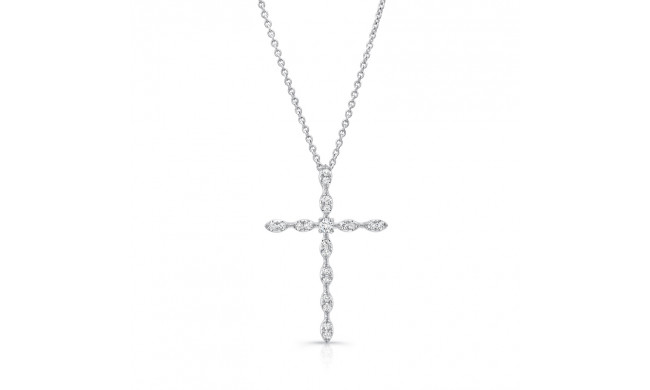 Uneek Skinny Diamond Cross Pendant - LVNWC825W