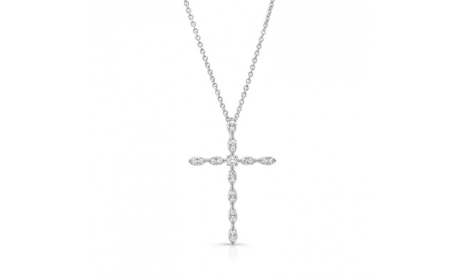 Uneek Skinny Diamond Cross Pendant - LVNWC825W