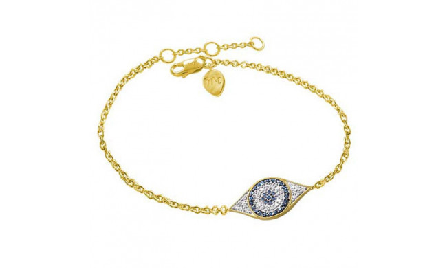 Meira T 14k Yellow Gold Evil Eye Diamonds & Sapphires Bracelet