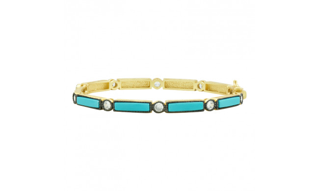 Freida Rothman Baguette Bar Hinge Bangle - YRZB080065B-TQ