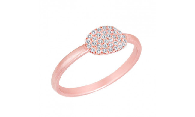 Meira T 14k Rose Gold Pave Diamond Stackable Circular Ring