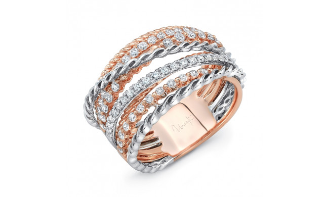 Uneek Teneriffe IV Crossover-Style Stack-Illusion Diamond Band - LVBW081RW