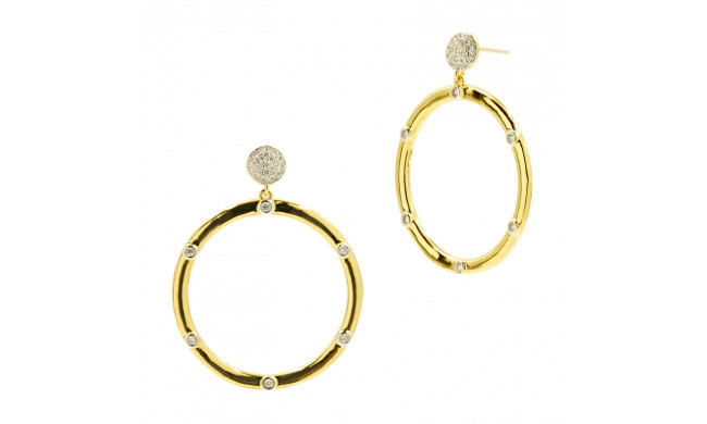 Freida Rothman Radiance Drop Hoop Earring - RNPYZE17-14K