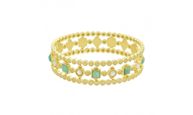 Freida Rothman Multi Stone Bangle Stack - AAYZMB07