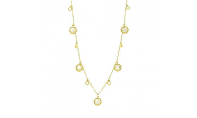 Freida Rothman Stone Droplet Necklace - YZ070456B-MOP-40