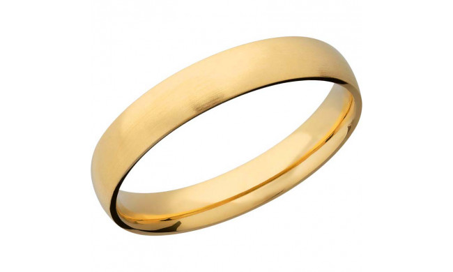 Lashbrook 14k Yellow Gold 4mm Men's Wedding Band - 14KY4D-P+SATIN