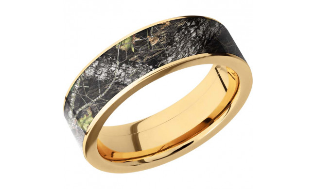 Lashbrook 14k Yellow Gold 7mm Men's Wedding Band - 14KY7F16_MOCBU+POLISH