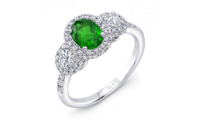 Uneek Emerald Diamond Engagement Ring - LVRTP1529E