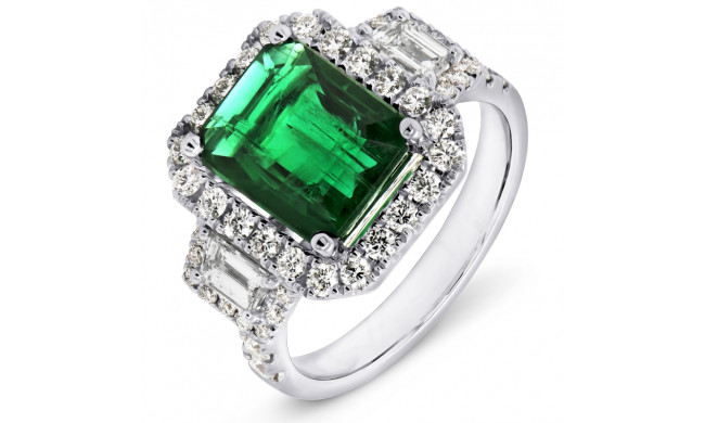 Uneek Green Emerald Engagement Ring - LVRRI1281E