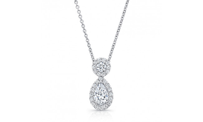 Uneek Pear-Shaped and Round Diamond Pendant - LVN684PS
