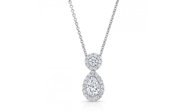 Uneek Pear-Shaped and Round Diamond Pendant - LVN684PS