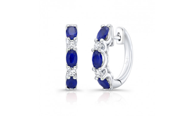 Uneek Blue Sapphire Diamond Earrings - ER10004BSU