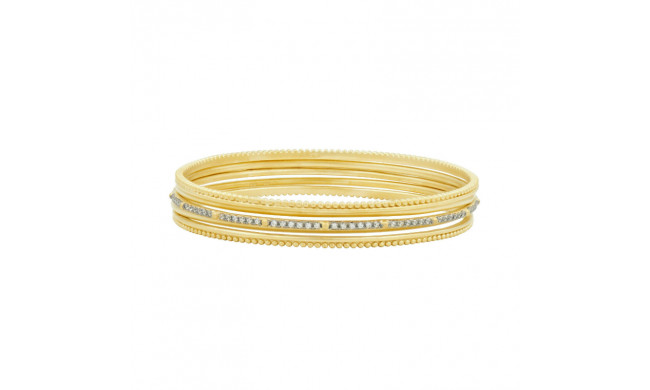 Freida Rothman Lattice Motif 5-Stack Bangles - LMYKZB12