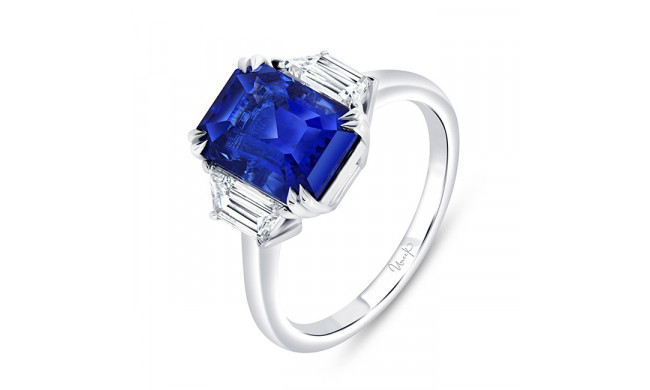 Uneek Blue Sapphire Diamond Engagement Ring - LVS10200EMBS